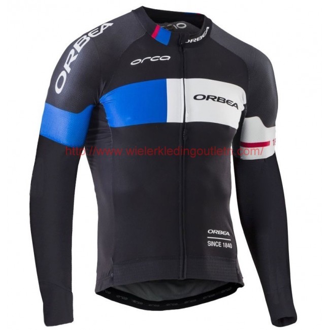 2016 Orbea Team Pro Zwart-Blauw Fietsshirt lange mouw 201717157