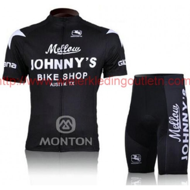 Mellow Johnny-s Zwart Fietskleding Fietsshirt Korte+Korte fietsbroeken 201717140