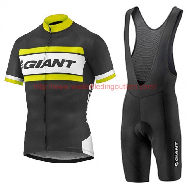 2017 Giant geel en zwart Fietskleding Fietsshirt Korte+Korte Fietsbroeken Bib 201717461