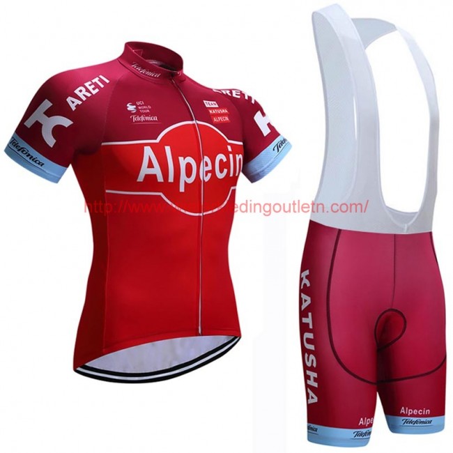 2017 KATUSHA Alpecin Fietskleding Fietsshirt Korte+Korte Fietsbroeken Bib 201717495