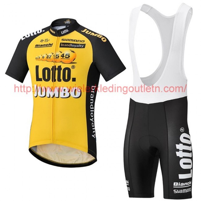 2017 LOTTO JUMBO Fietskleding Fietsshirt Korte+Korte Fietsbroeken Bib 201717510