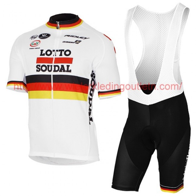 2017 LOTTO SOUDAL Germany wit Fietskleding Fietsshirt Korte+Korte Fietsbroeken Bib 201717512