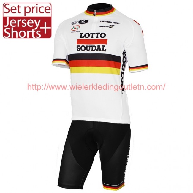 2017 LOTTO SOUDAL Germany wit Fietskleding Fietsshirt Korte+Korte fietsbroeken 201717513