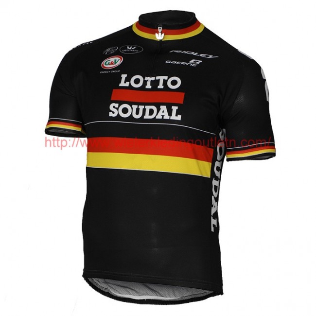 2017 LOTTO SOUDAL Germany zwart Fietsshirt Korte Mouw Goedkoop 201717515