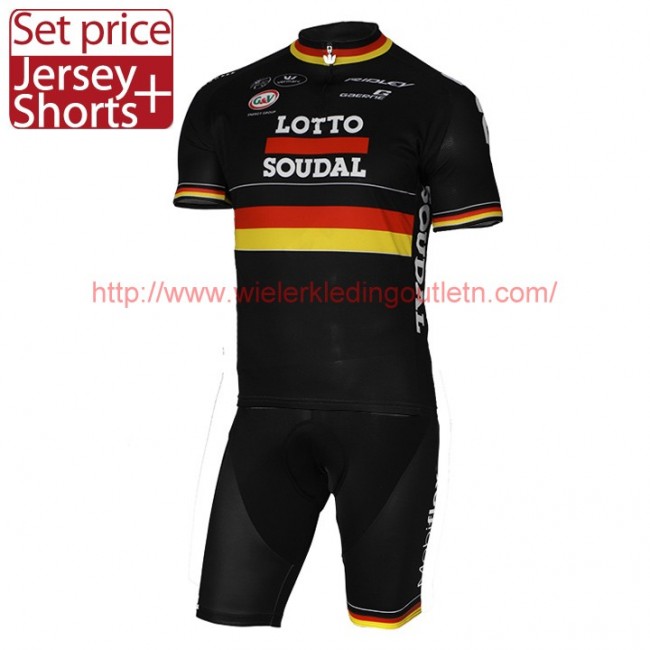 2017 LOTTO SOUDAL Germany zwart Fietskleding Fietsshirt Korte+Korte fietsbroeken 201717517