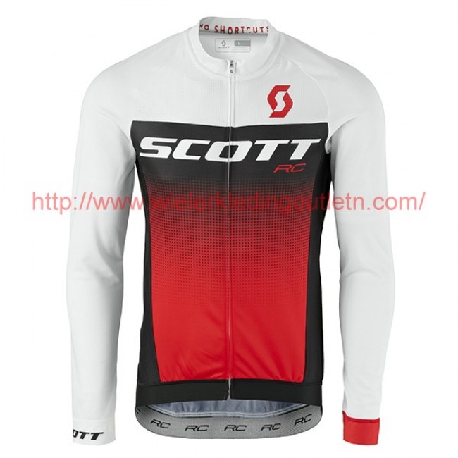 2017 Scott Rc wit zwart rood Fietsshirt lange mouw 201717573