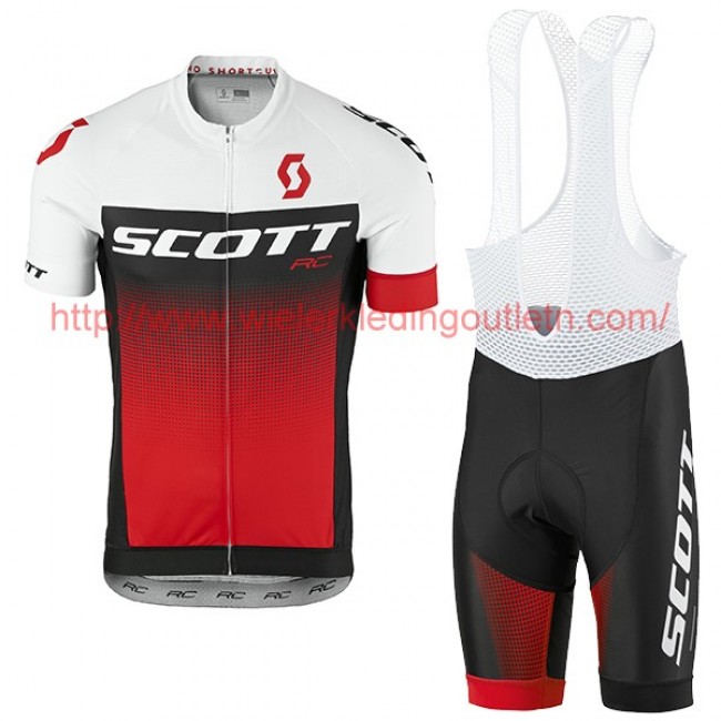 2017 Scott Rc wit zwart rood Fietskleding Fietsshirt Korte+Korte Fietsbroeken Bib 201717576