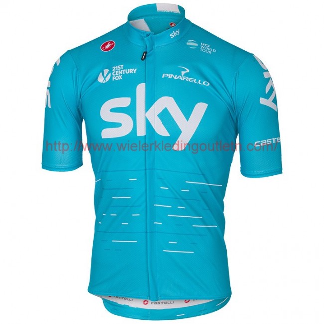 2017 Sky Pro Fietsshirt Korte Mouw blauw 201717636