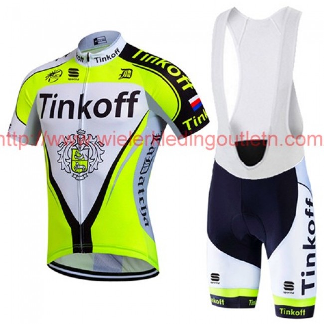 2017 Tinkoff geel Fietskleding Fietsshirt Korte+Korte Fietsbroeken Bib 201717650