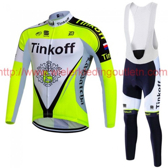 2017 Tinkoff geel Fietskleding Fietsshirt lange mouw+Lange fietsbroeken Bib 201717654