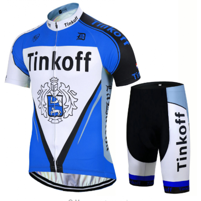 2017 Tinkoff blauw Fietskleding Fietsshirt Korte+Korte fietsbroeken 201717655