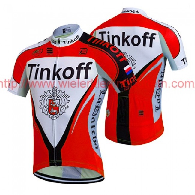 2017 Tinkoff rood Fietsshirt Korte Mouw Goedkoop 201717656