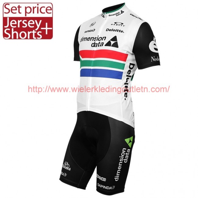 DIMENSION DATA 2017 South African Champion Fietskleding Fietsshirt Korte+Korte fietsbroeken 201717437