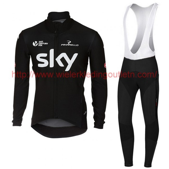 Sky Pro Team 2017 Gabba Fietskleding Fietsshirt lange mouw+Lange fietsbroeken Bib 20176992