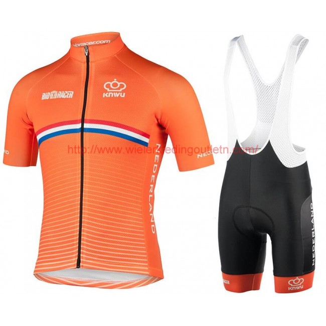 DUTCH NATIONAL TEAM Fietskleding Fietsshirt Korte+Korte Fietsbroeken Bib 201717270