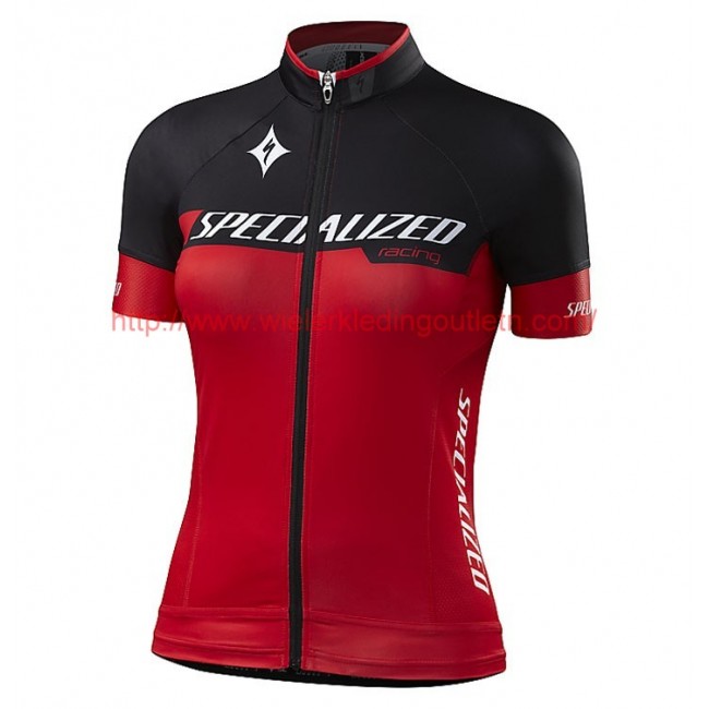 2017 Specialized Racing Dames zwart-rood Wielerkleding Fietsshirt Korte 20177029