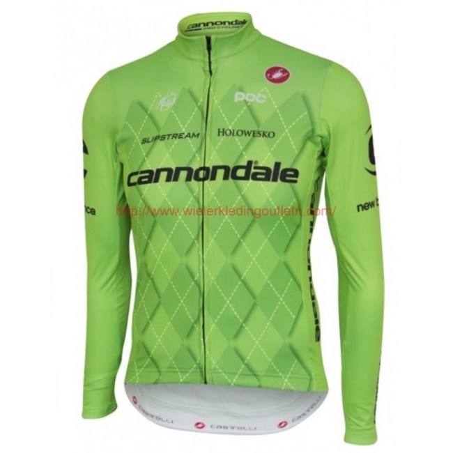 2016 Cannondale Team groen Pro Wielerkleding Wielershirt lange mouw 213548