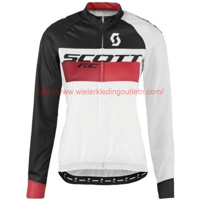 2016 Scott RC wit-zwart-rood Dames Wielerkleding Wielershirt lange mouw 213672