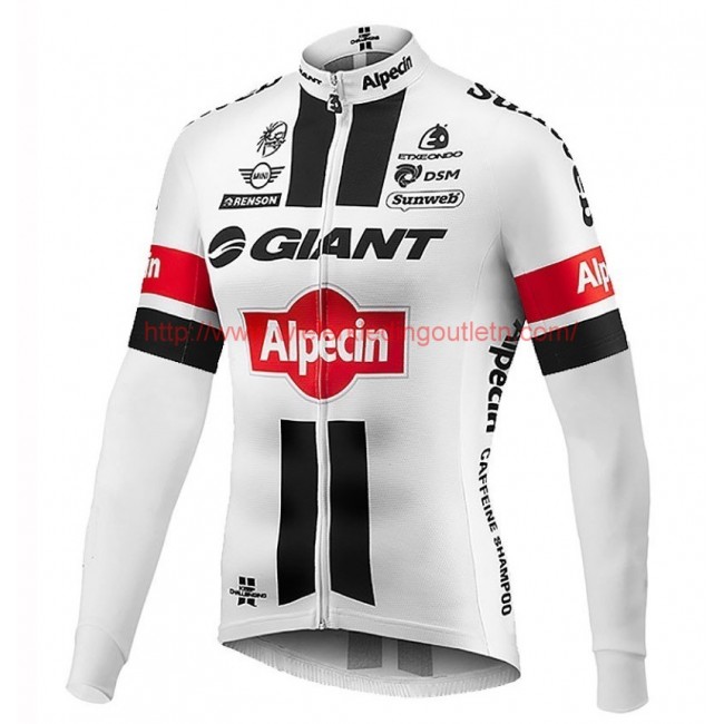 2016 Giant Alpecin TDF wit Wielerkleding Wielershirt lange mouw 213618