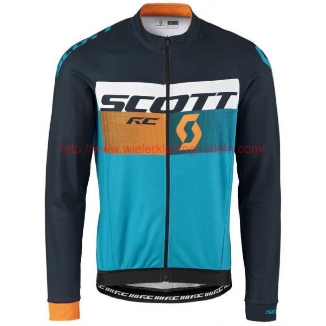 2016 Scott RC zwart-geel-Blauw Wielerkleding Wielershirt lange mouw 213695