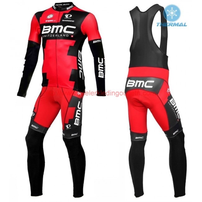 2016 BMC Racing Team Pro LTD Winter Set Wielerkleding Wielershirt lange mouw+Lange fietsbroeken Bib 213542