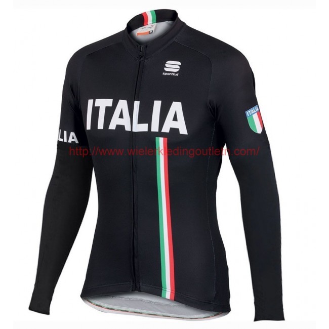 2016 Sportful Italy IT zwart Wielerkleding Wielershirt lange mouw 213731