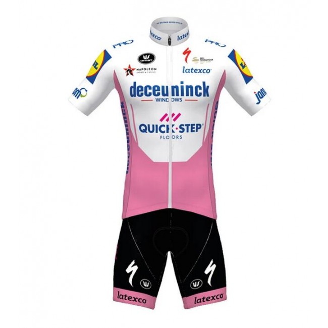 2020 DECEUNINCK QUICK-STEP Giro d- Italia Fietskleding Wielershirt Korte Mouw+Korte Fietsbroeken Bib fuchsia 2FTLZ