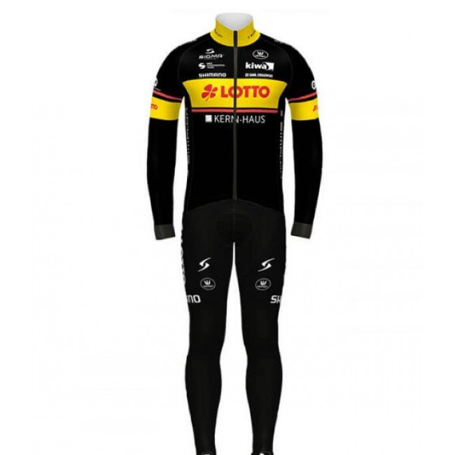 LOTTO KERNHAUS 2020 Fietskleding Set Wielershirts lange mouw+fietsbroek lang met VFOO1