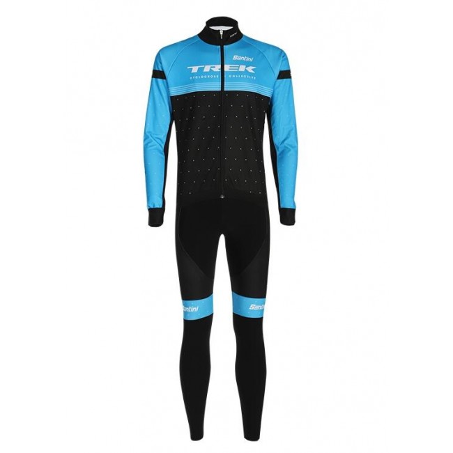 TREK FACTORY RACING CXC Fietskleding Set Wielershirts lange mouw+fietsbroek lang met blauw HNJJ0