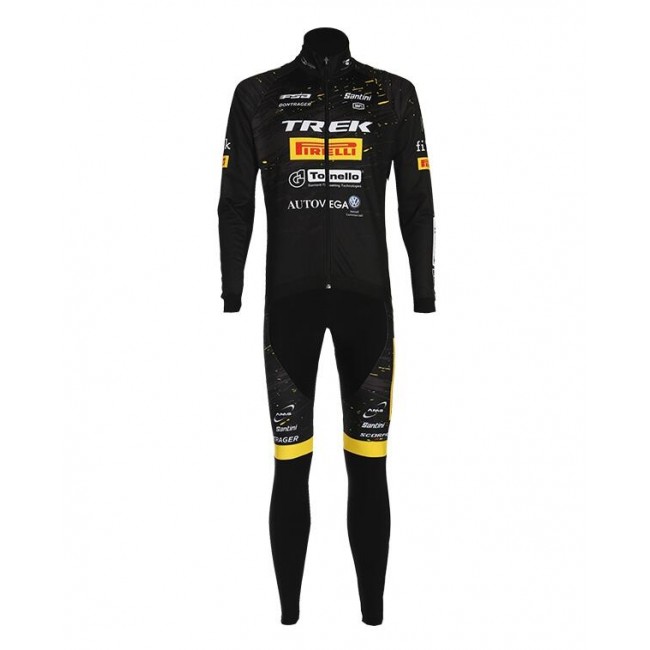 2020 TREK PIRELLI Fietskleding Set Wielershirts lange mouw+fietsbroek lang met zwart LV4HE