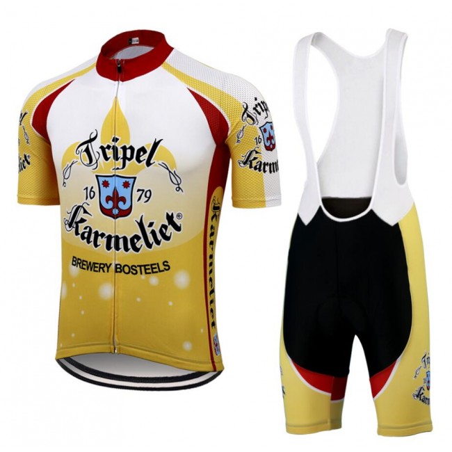 Tripel Karmeliet Fietskleding Wielershirt Korte Mouw+Korte Fietsbroeken Bib groen OAVJQ