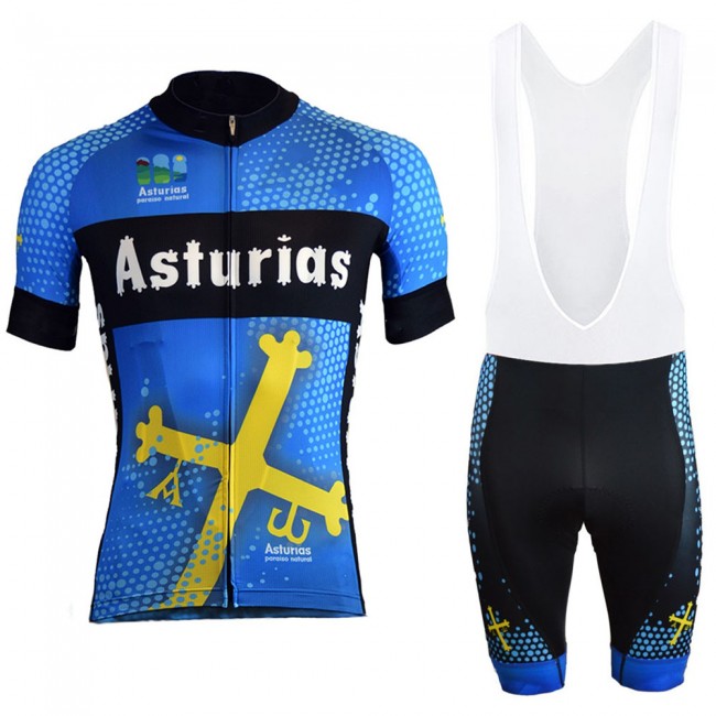 Asturias 2021 Fietskleding Fietsshirt Korte Mouw+Korte Fietsbroeken Bib 2021122