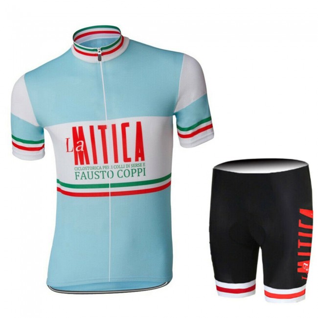 Set La Mitica Fausto Coppi 2021 Fietskleding Fietsshirt Korte Mouw+Korte Fietsbroeken Bib 2021130