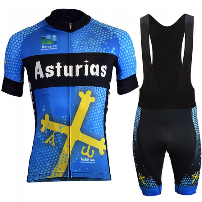 Asturias 2021 Fietskleding Fietsshirt Korte Mouw+Korte Fietsbroeken Bib 2021128