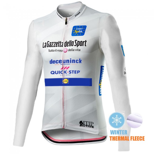 Winter Thermal Fleece Mannen Giro D-italia Quick Step 2021 Fietskleding Fietsshirt Lange Mouw 2021067