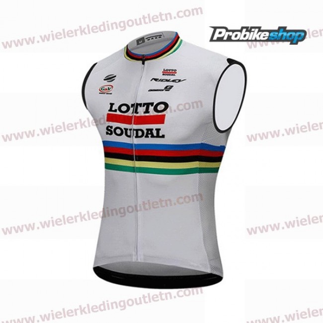 2018 Lotto Soudal wit Wielershirt Mouwloze A2018921