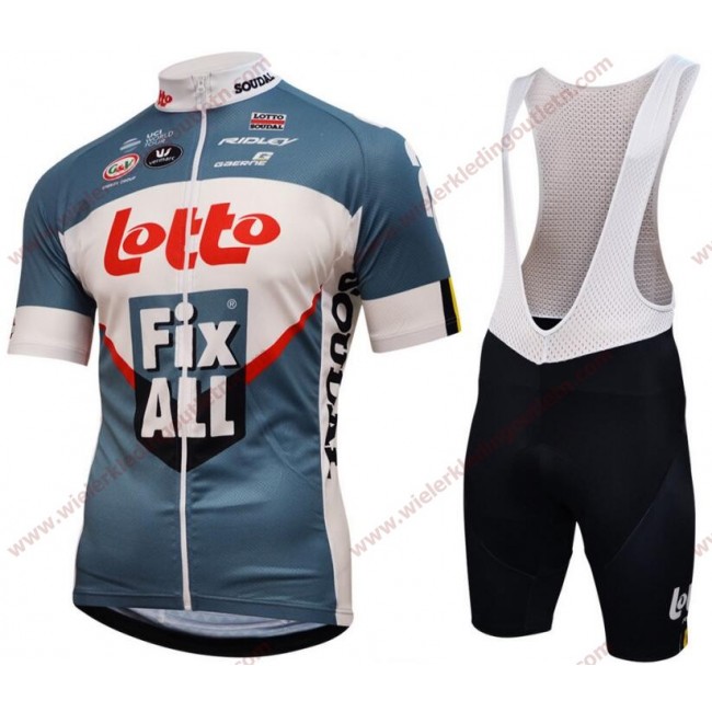 Lotto Soudal Fix ALL 2018 Wielerkleding Set Fietsshirt Korte Mouw+Fiets Koersbroek 18C10229