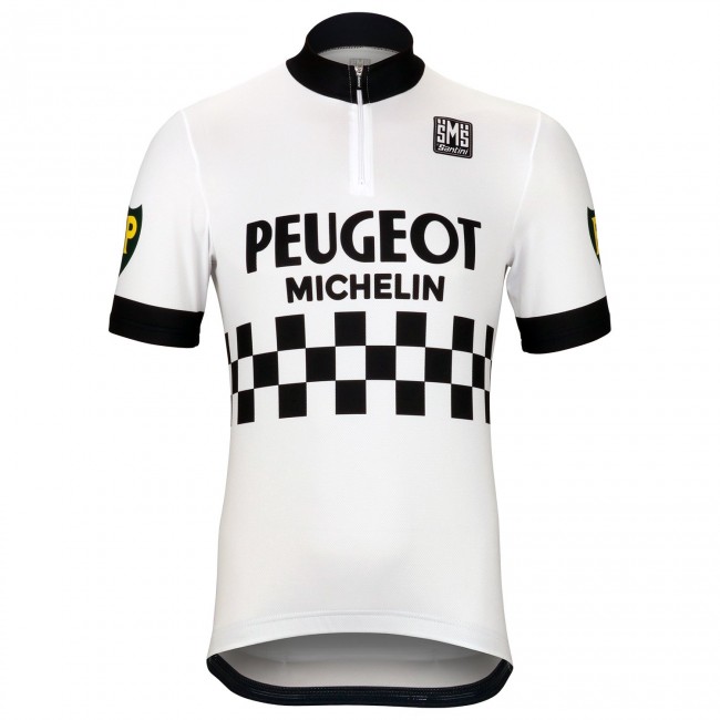 PEUGEOT BP MICHELIN white Fietsshirt korte mouw 19040728