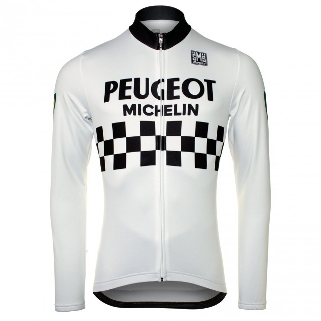 PEUGEOT BP MICHELIN white Fietsshirt lange mouw 19040730