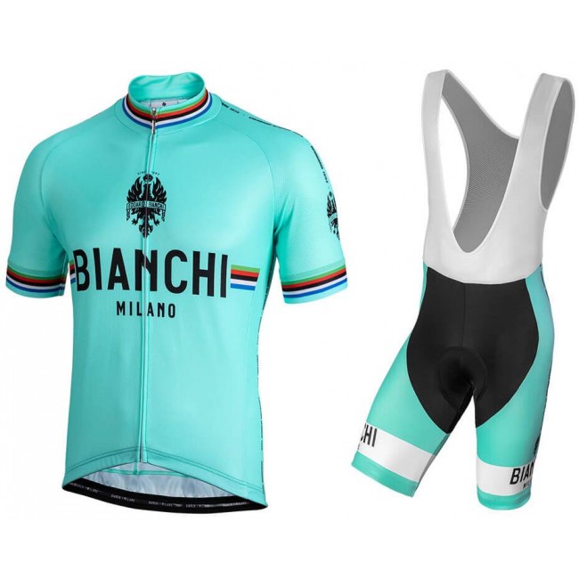 BIANCHI MILANO New Pride Fietskleding Set Fietsshirt Korte Mouw+Korte fietsbroeken Bib 190224085