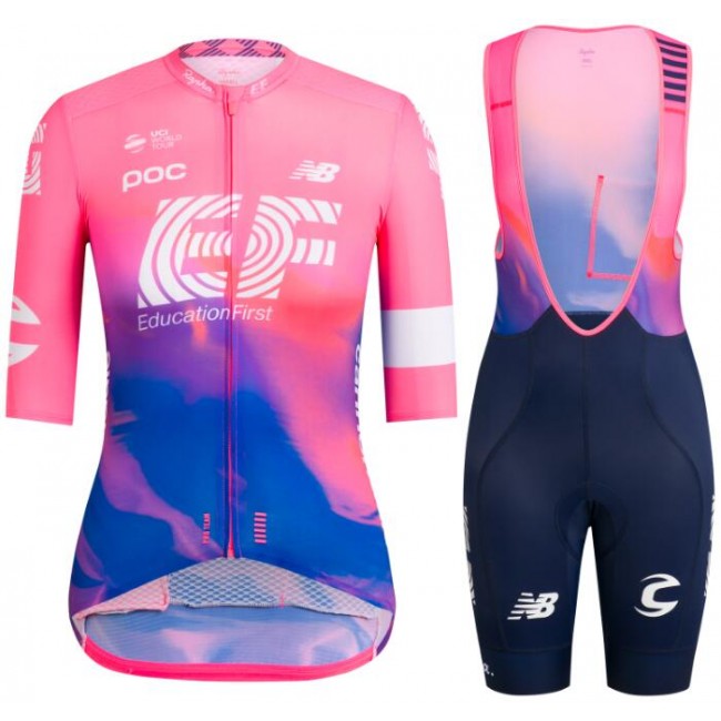 EF Education First PRO TEAM AERO 2019 Dames Fietskleding Set Fietsshirt Korte Mouw+Korte fietsbroeken Bib 190224124