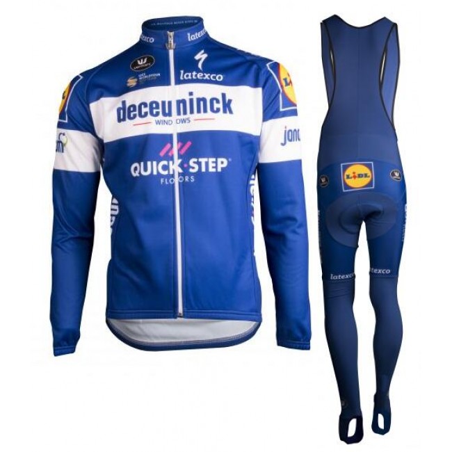 DECEUNINCK-QUICK-STEP 2019 Fietskleding Set Fietsshirt lange mouw+Lange Fietsbroeken Bib 190224138