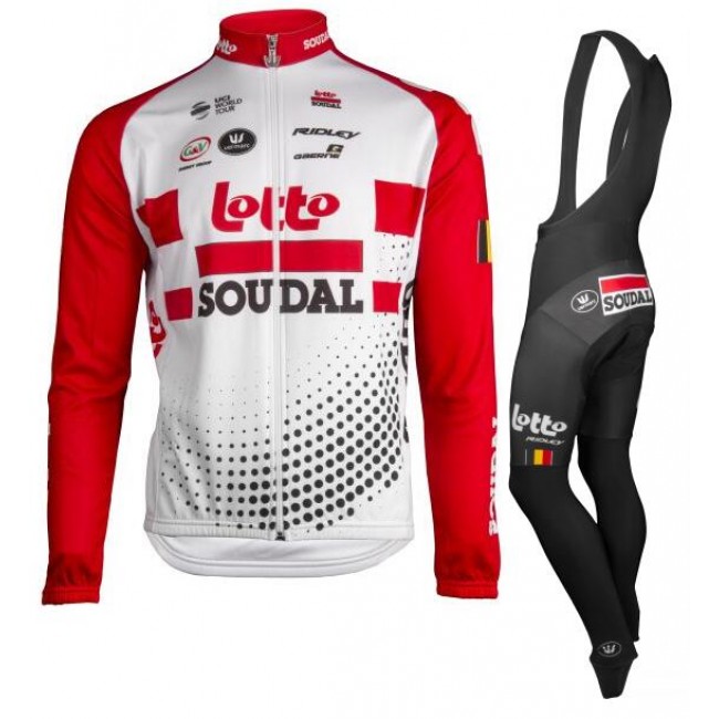 Lotto Soudal 2019 Fietskleding Set Fietsshirt lange mouw+Lange Fietsbroeken Bib 190224132