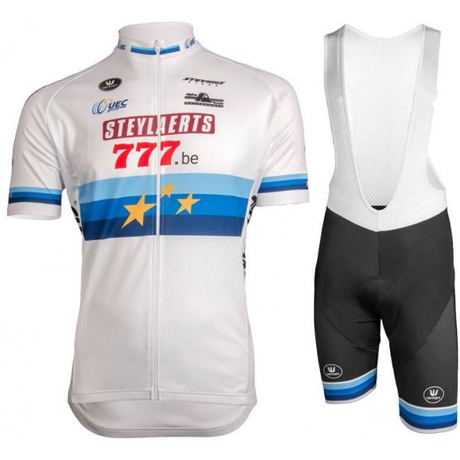 Steylaerts-777 European Champion 2019 Fietskleding Set Fietsshirt Korte Mouw+Korte fietsbroeken Bib 19040759