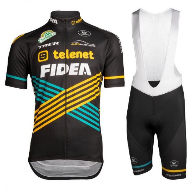 Telenet Fidea Lions 2019 Fietskleding Set Fietsshirt Korte Mouw+Korte fietsbroeken Bib 19040763