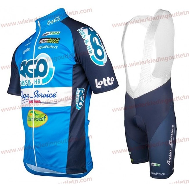 AGO-AQUA SERVICE 2018 Wielerkleding Set Wielershirt Korte Mouw+Fiets Koersbroek A2018974