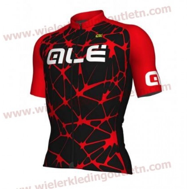 ALE SOLID Cracle red Wielershirt Korte Mouw A2018982