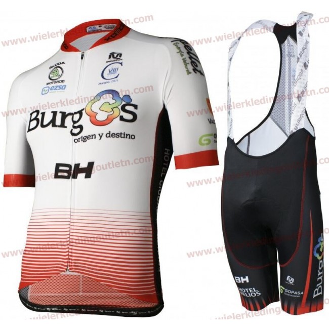 Burgos BH Pro Team 2018 Wielerkleding Set Wielershirt korte mouwen+Fiets Koersbroek D119