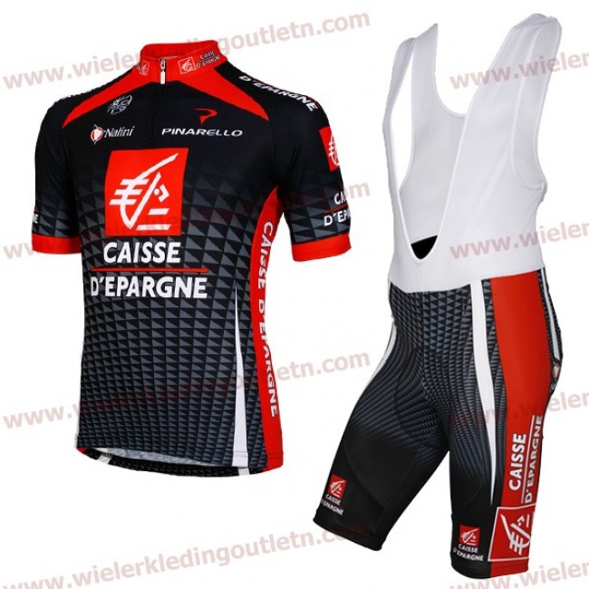 2018 CAISSE D-EPARGNE Wielerkleding Set Wielershirt Korte Mouw+Fiets Koersbroek A2019192