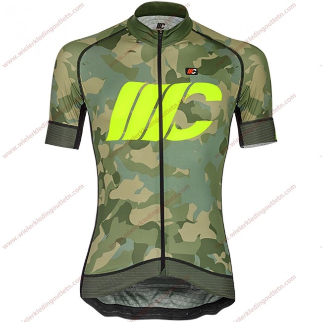 Cipollini Prestige Camo Groen Geel Wielershirt korte mouw 18C10301